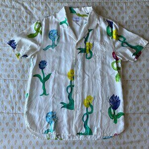 Soulland Charlie Roberts smoking flowers silk button down